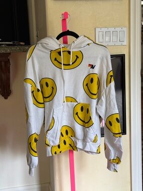 AV AVIATOR NATION Smiley Face hoodie SIZE SMALL